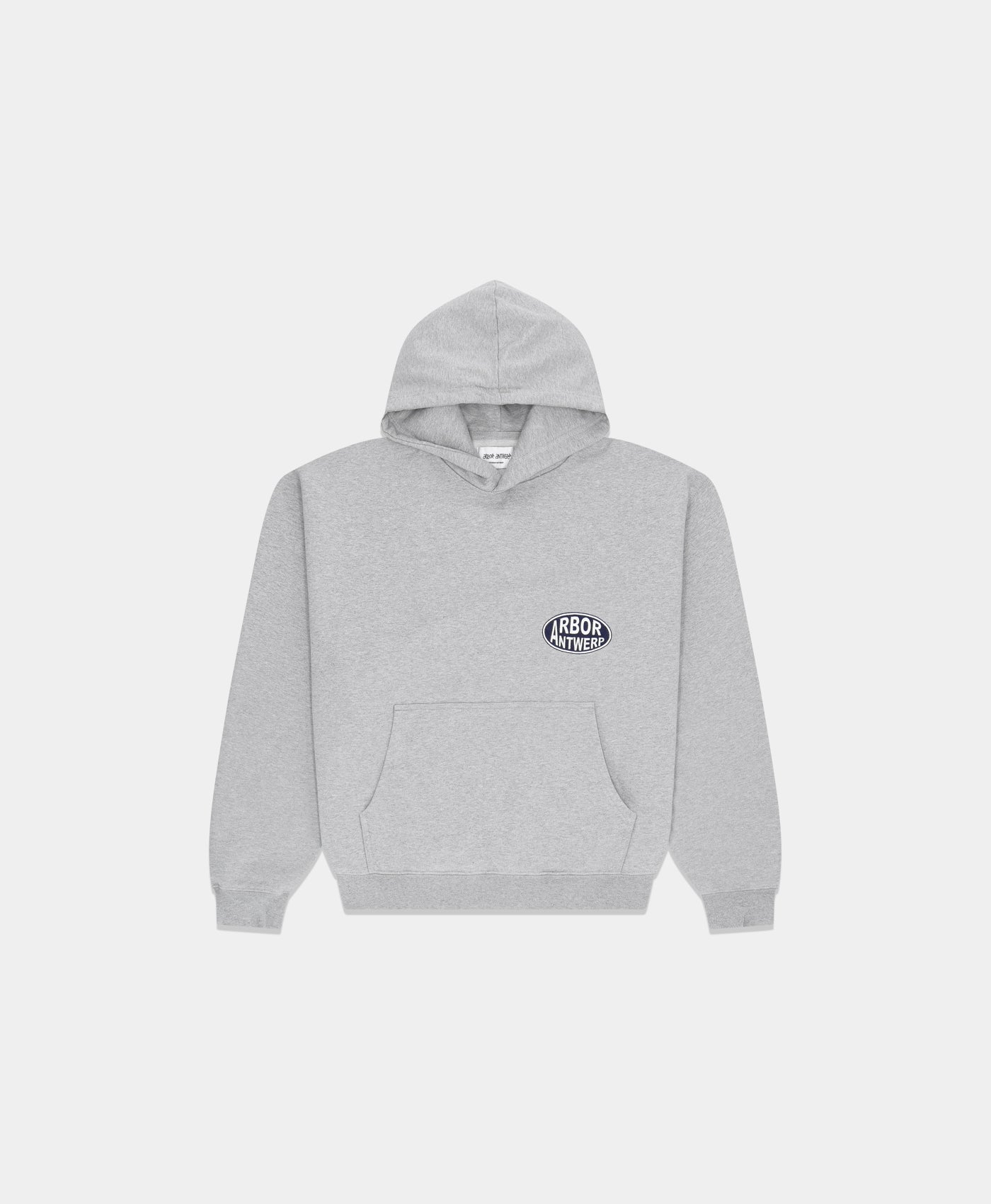 Blue Oval Logo Hoodie Grey