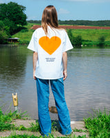 Orange Faded Heart Shirt