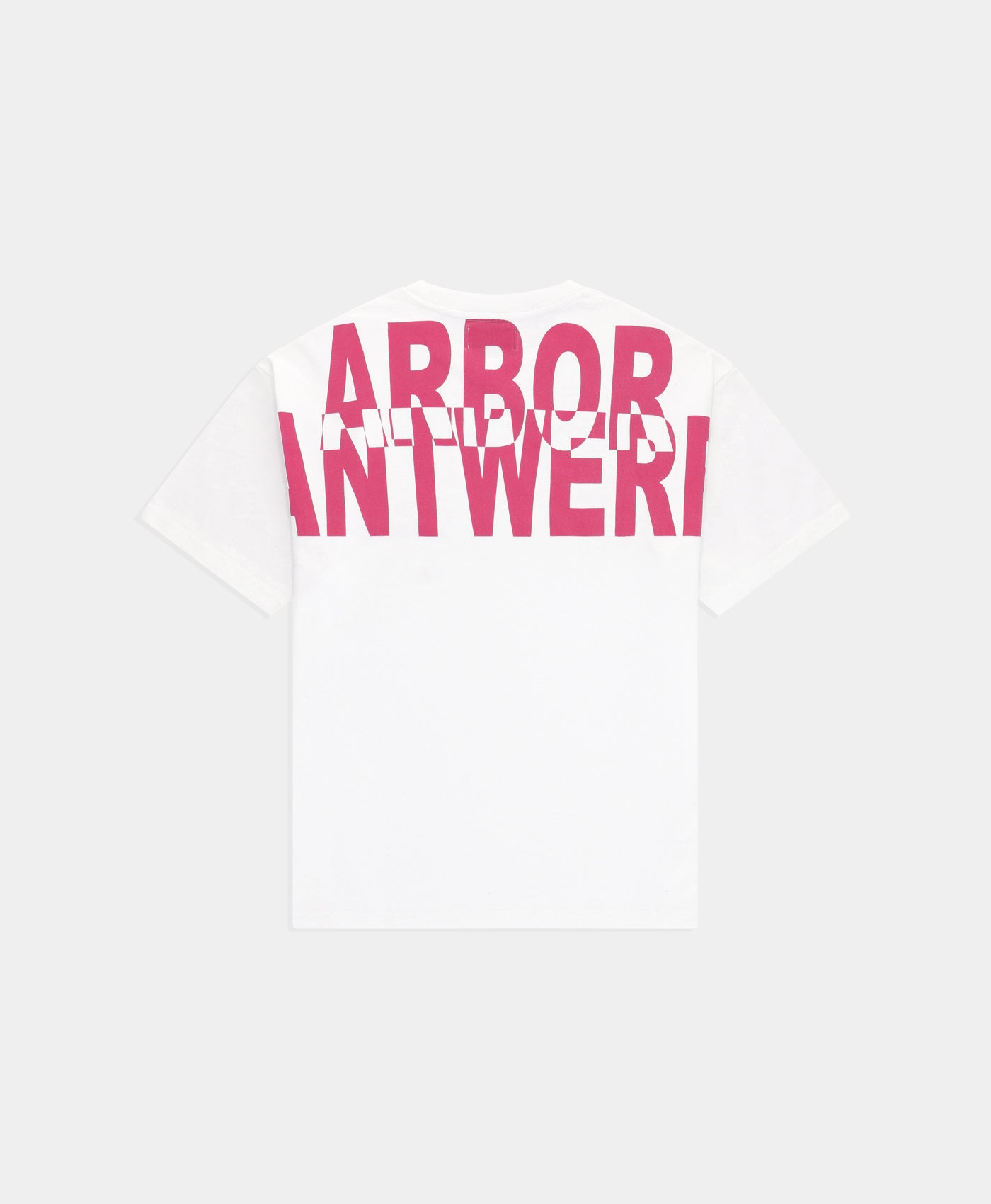 Pink Overlay Shirt White