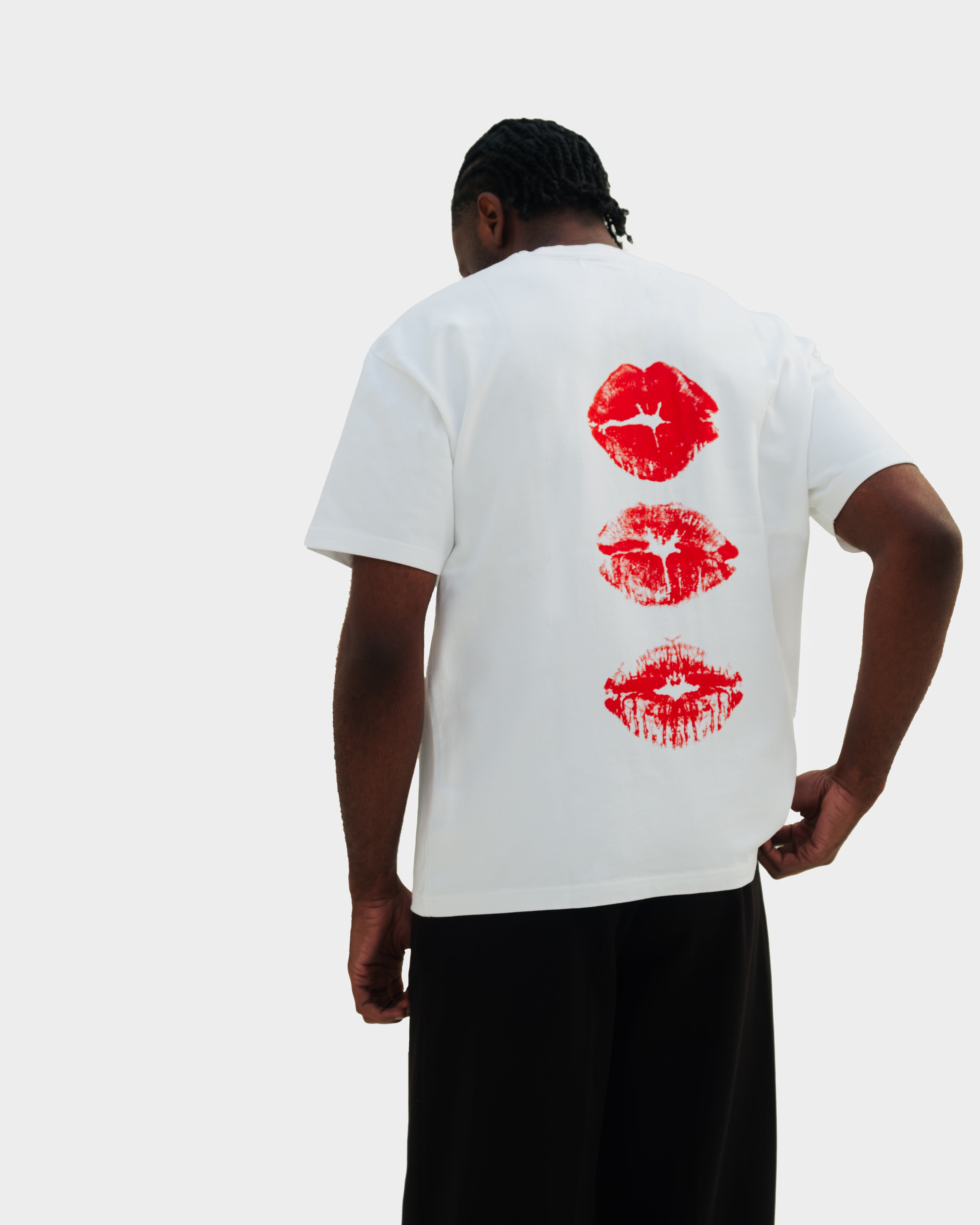 Red Lips Shirt White