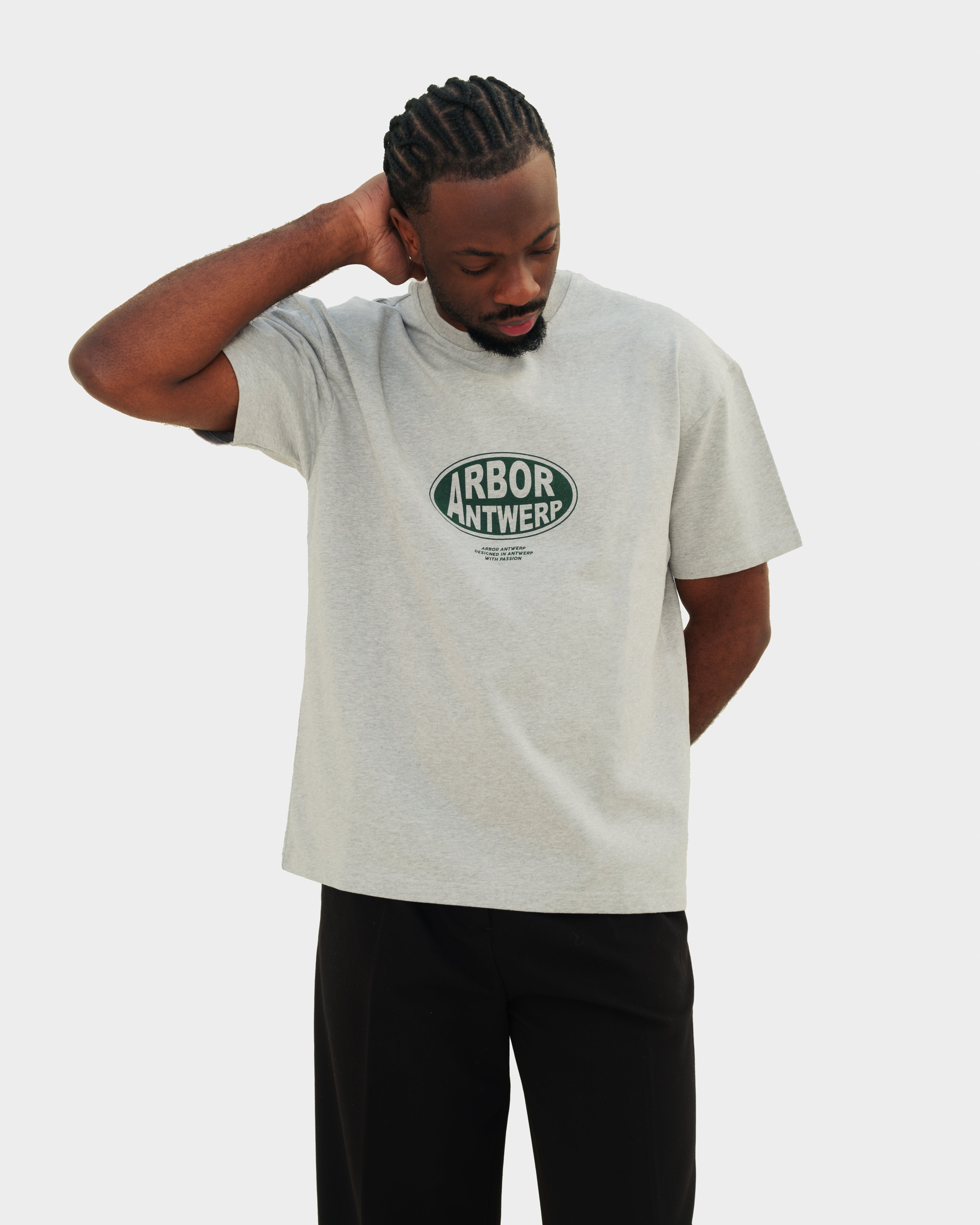 Green Oval Logo Shirt Grey