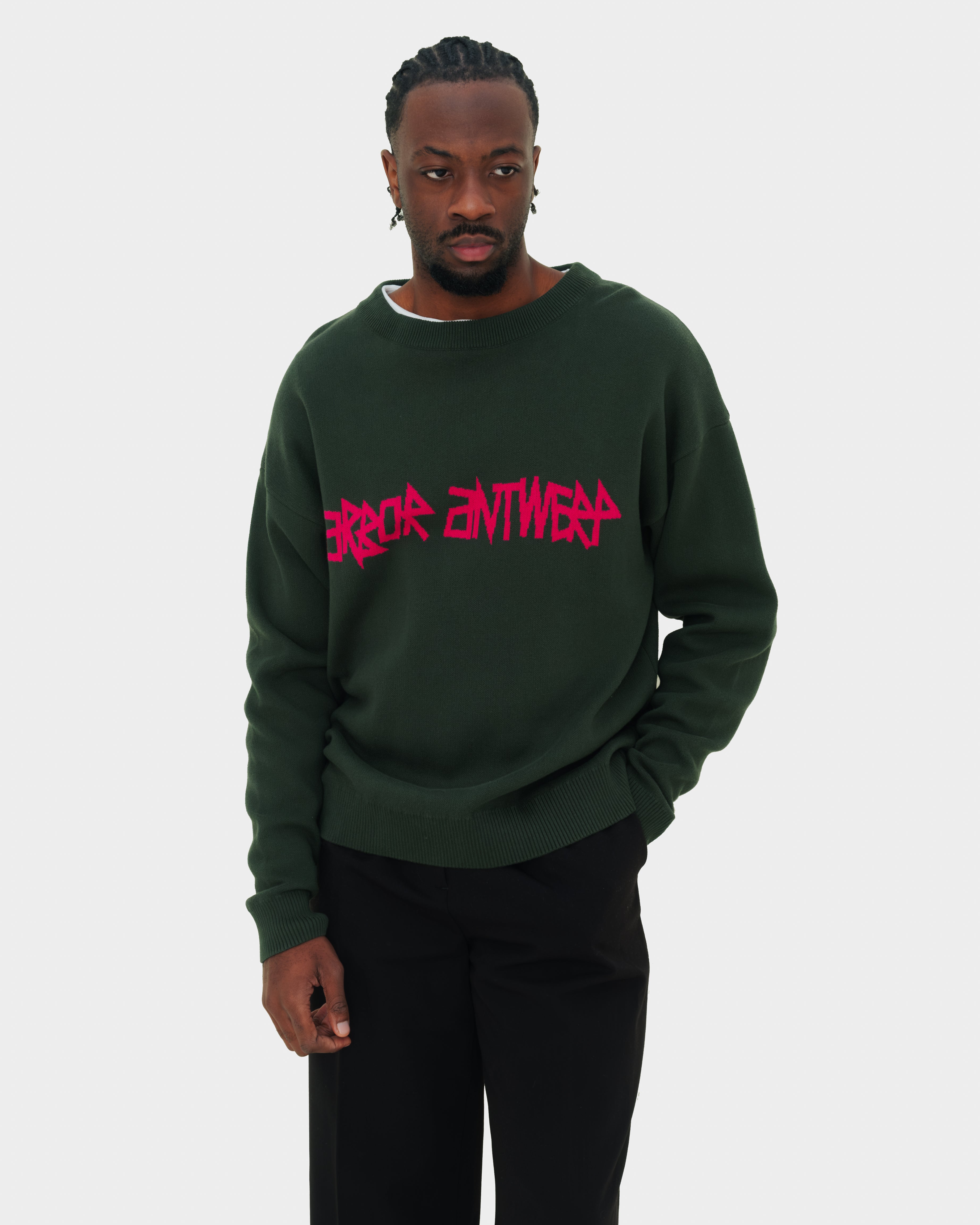 Pink Typo Knit Green