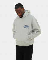 Blue Oval Logo Hoodie Grey